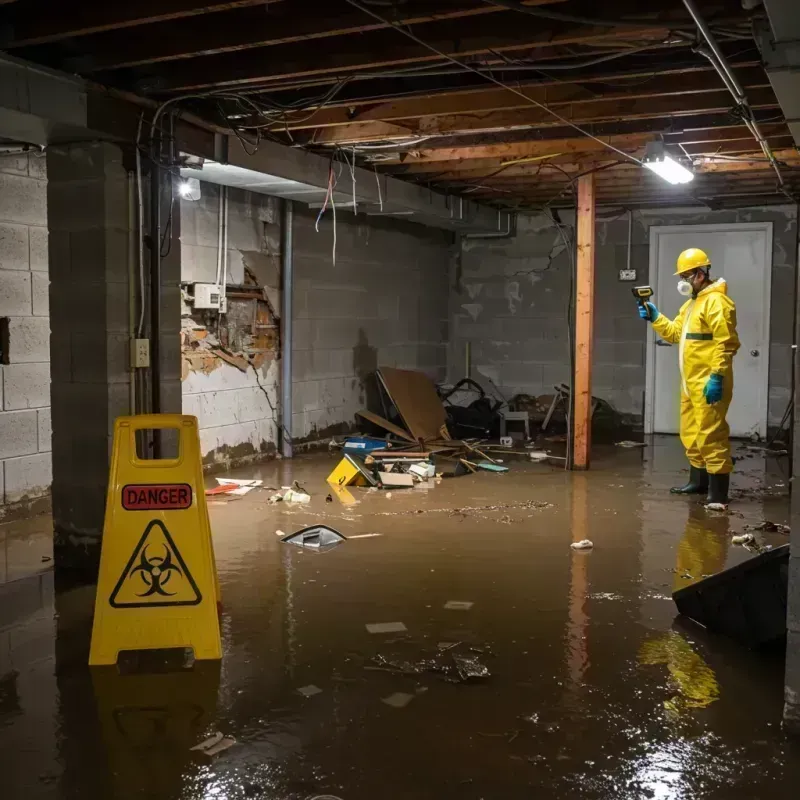 Flooded Basement Electrical Hazard in Clarkson Valley, MO Property